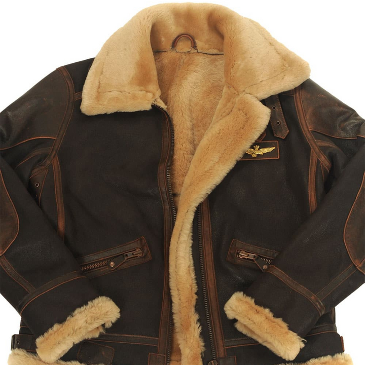 Ian | Men's Sheepskin Leather Pilot Jacket