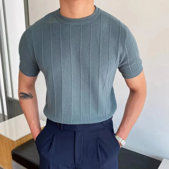 Ryan | Men's Ribbed Short-Sleeve Knit Top