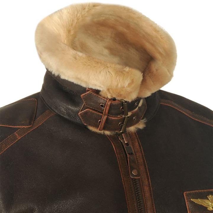 Ian | Men's Sheepskin Leather Pilot Jacket