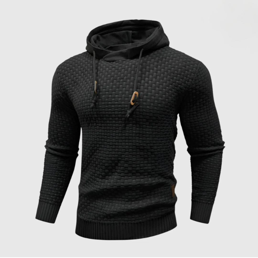 Brandon - Men's Textured Knit Hoodie