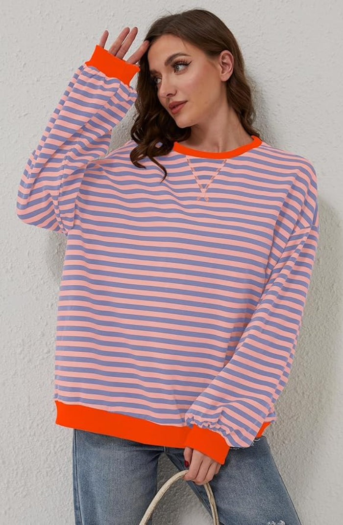 Analiza | Women's Striped Relaxed Fit Sweater