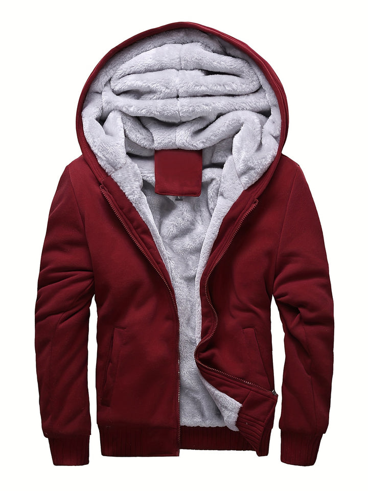 Aiden | Men's Fleece Lined Zip-Up Hoodie