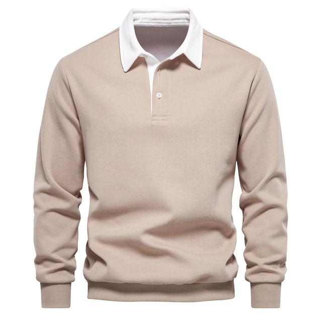 EWAN | MEN’S ELEGANT POLO PULLOVER | LONG SLEEVE