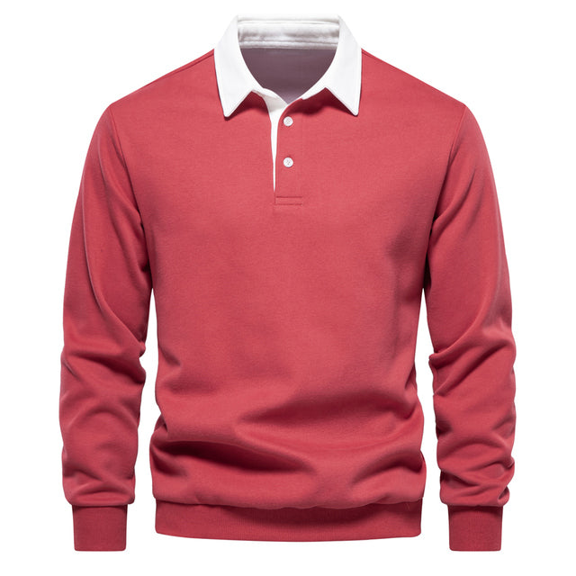 EWAN | MEN’S ELEGANT POLO PULLOVER | LONG SLEEVE