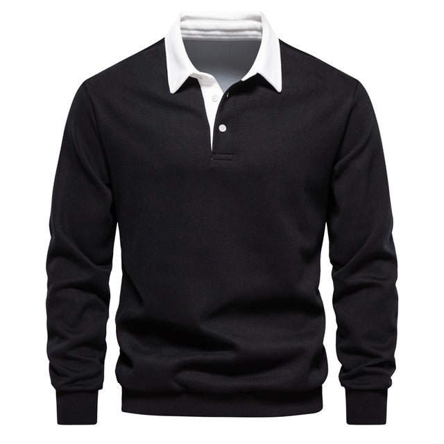 EWAN | MEN’S ELEGANT POLO PULLOVER | LONG SLEEVE