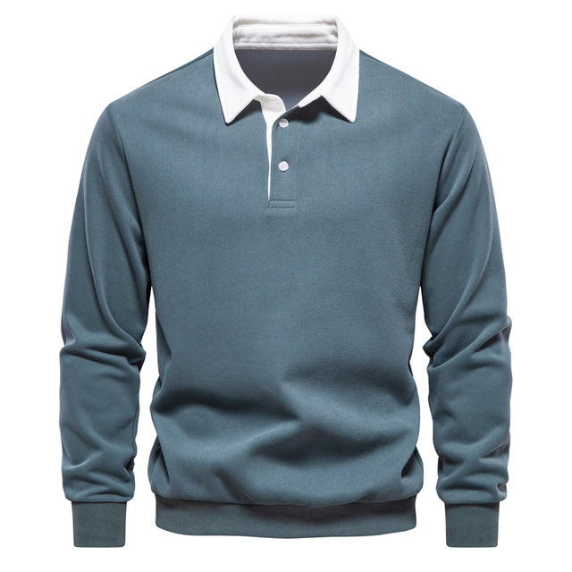 EWAN | MEN’S ELEGANT POLO PULLOVER | LONG SLEEVE