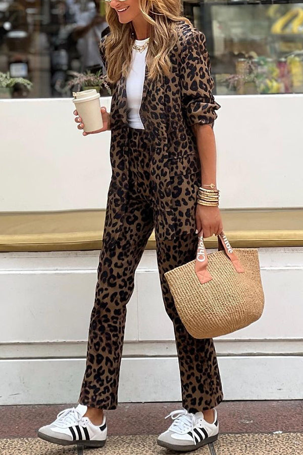 Leona | Women's Leopard Print Suit