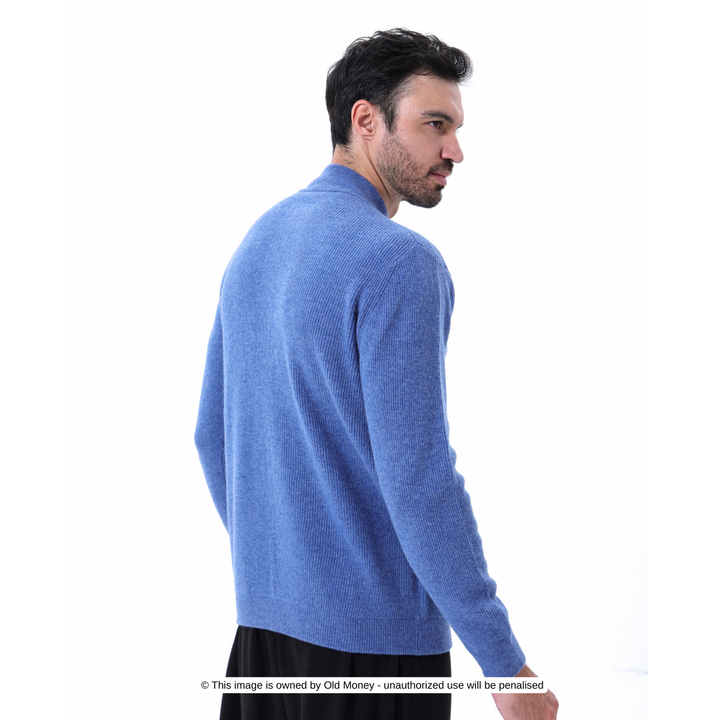 Elliot | Men's High-Collar Zip-Up Sweater