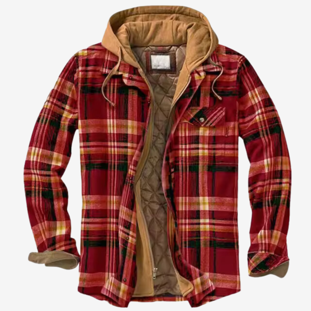 Miguel | Men's Quilted Flannel Hooded Jacket