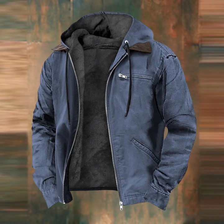 Sean | Men's Hooded Zip-Up Jacket with Front Pockets