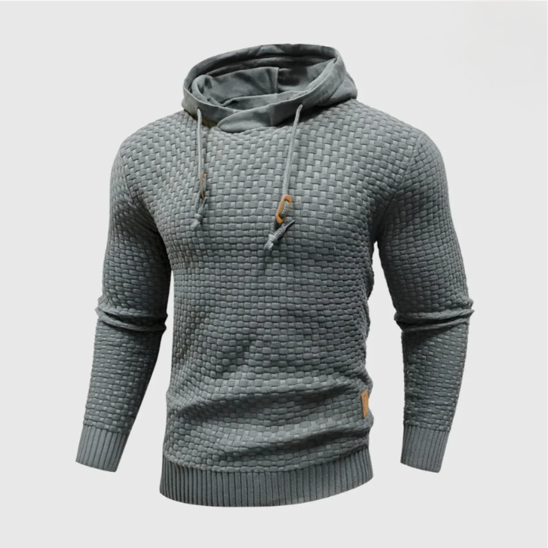 Brandon - Men's Textured Knit Hoodie