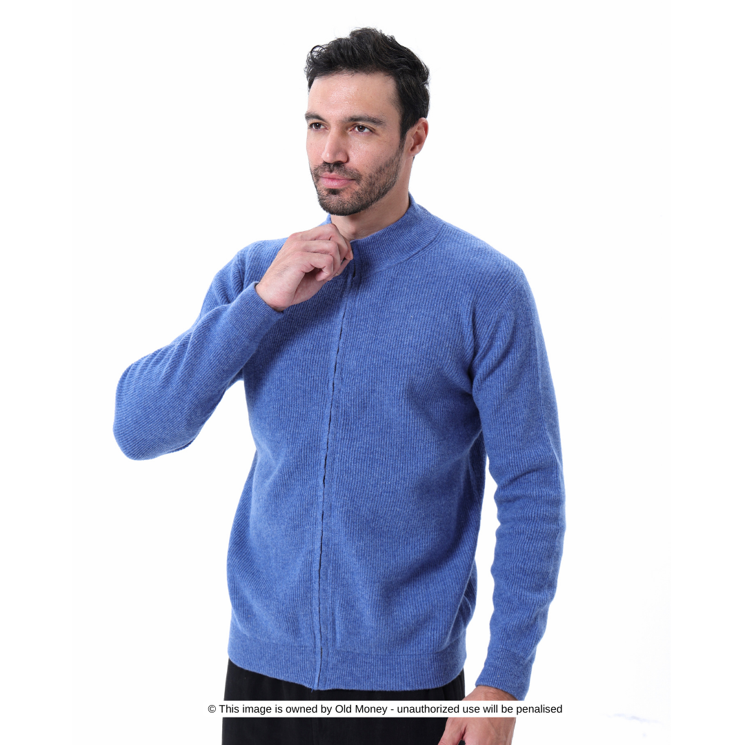 Elliot | Men's High-Collar Zip-Up Sweater