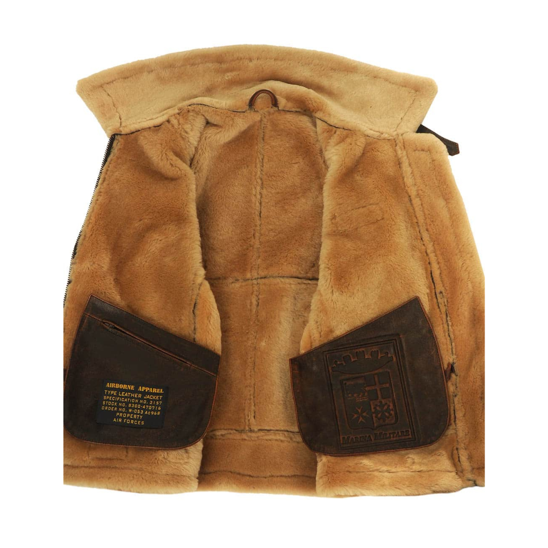 Ian | Men's Sheepskin Leather Pilot Jacket