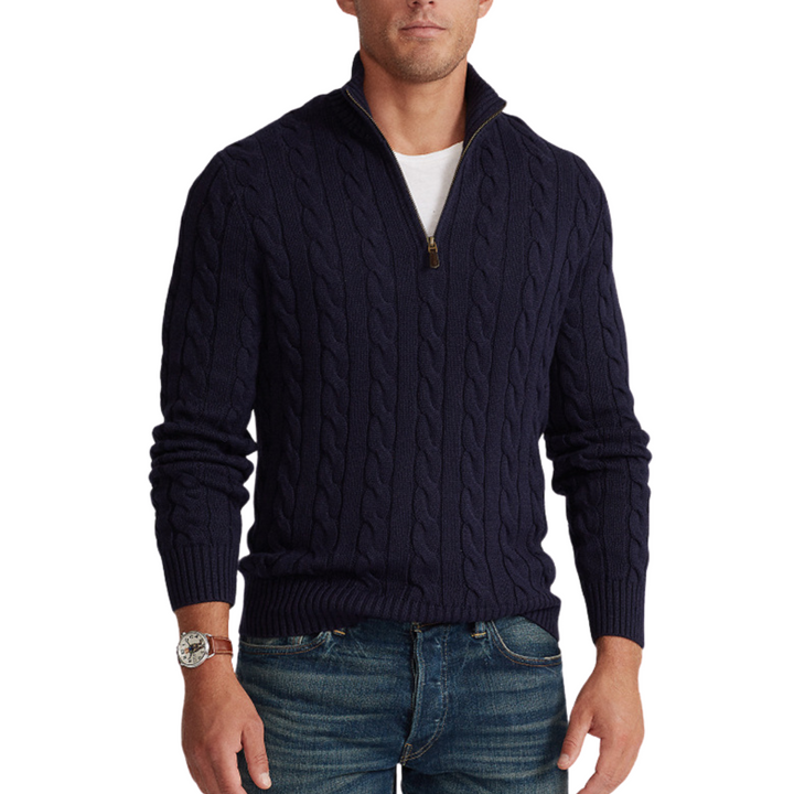 Henry | Men's Cable Knit Half-Zip Sweater