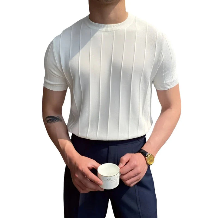 Ryan | Men's Ribbed Short-Sleeve Knit Top