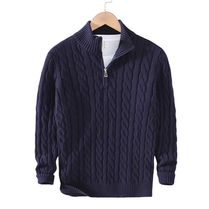 Henry | Men's Cable Knit Half-Zip Sweater