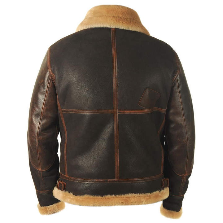 Ian | Men's Sheepskin Leather Pilot Jacket