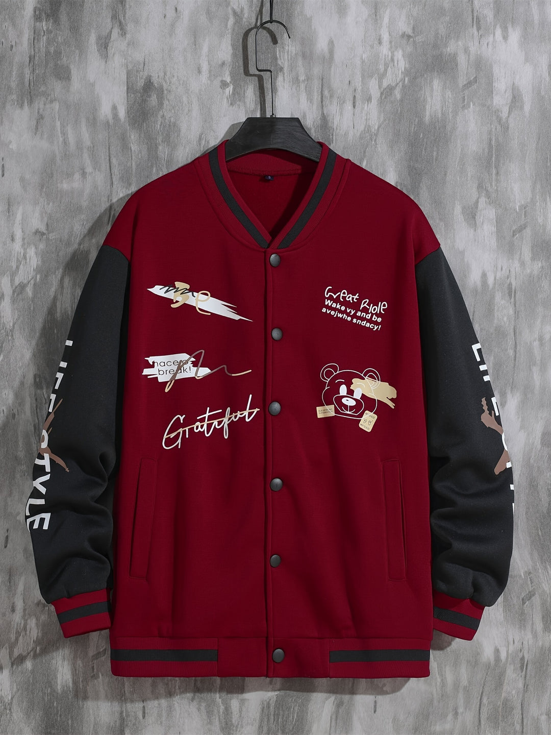 Billy | Men's Graphic Varsity Jacket