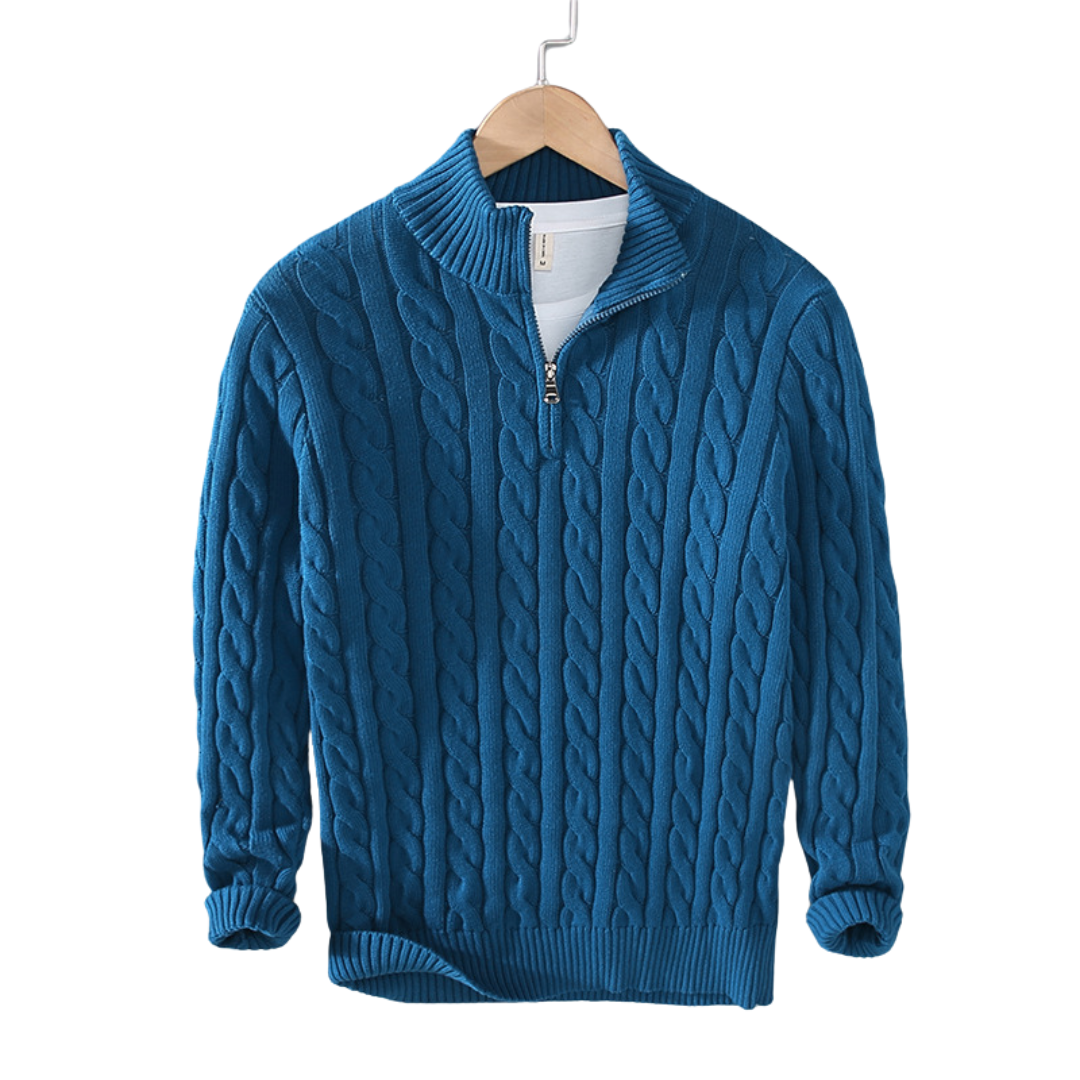 Henry | Men's Cable Knit Half-Zip Sweater