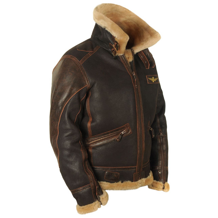 Ian | Men's Sheepskin Leather Pilot Jacket