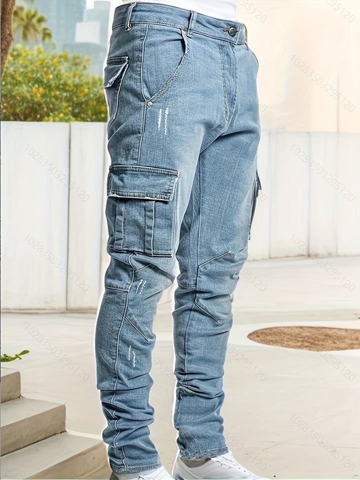 Marlon | Casual Flap Pocket  Denim Pants