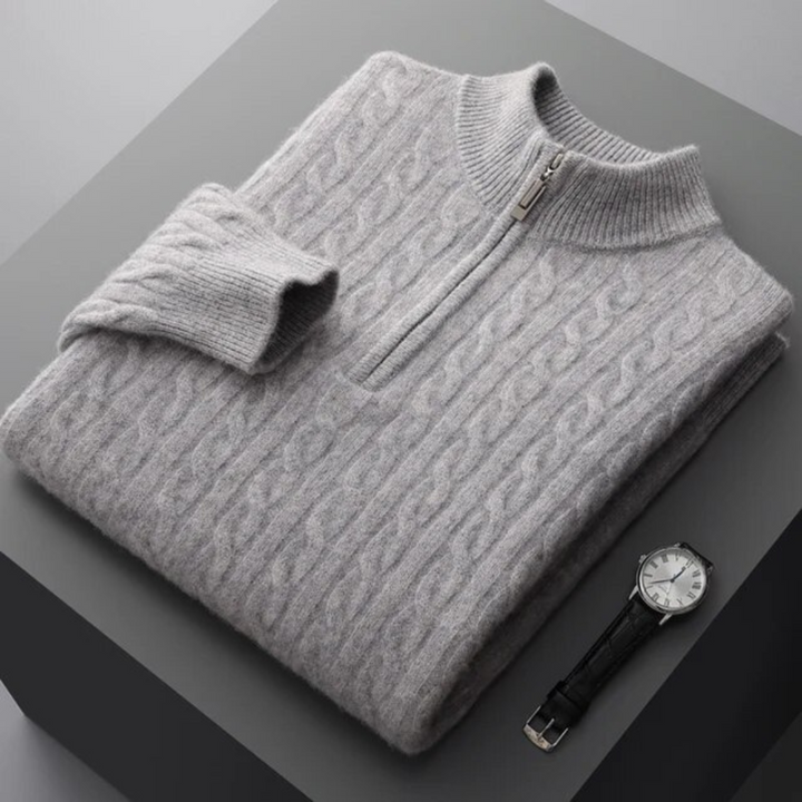 Jonel - Men's Cable Knit Half-Zip Sweater