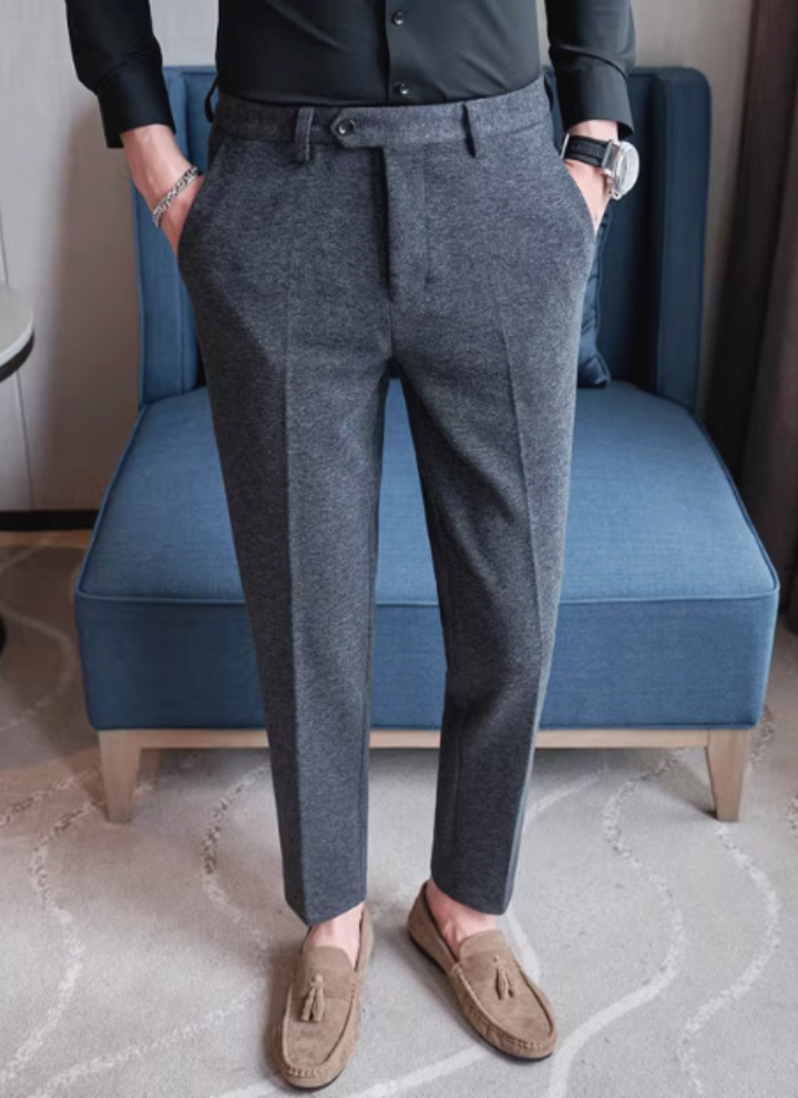 Theodore | Men's Woolen Office Trousers