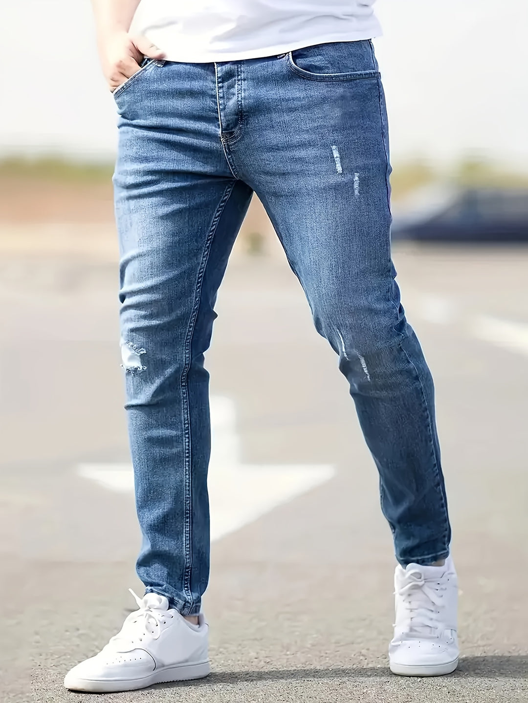 Xander | Men's Slim Fit Distressed Jeans