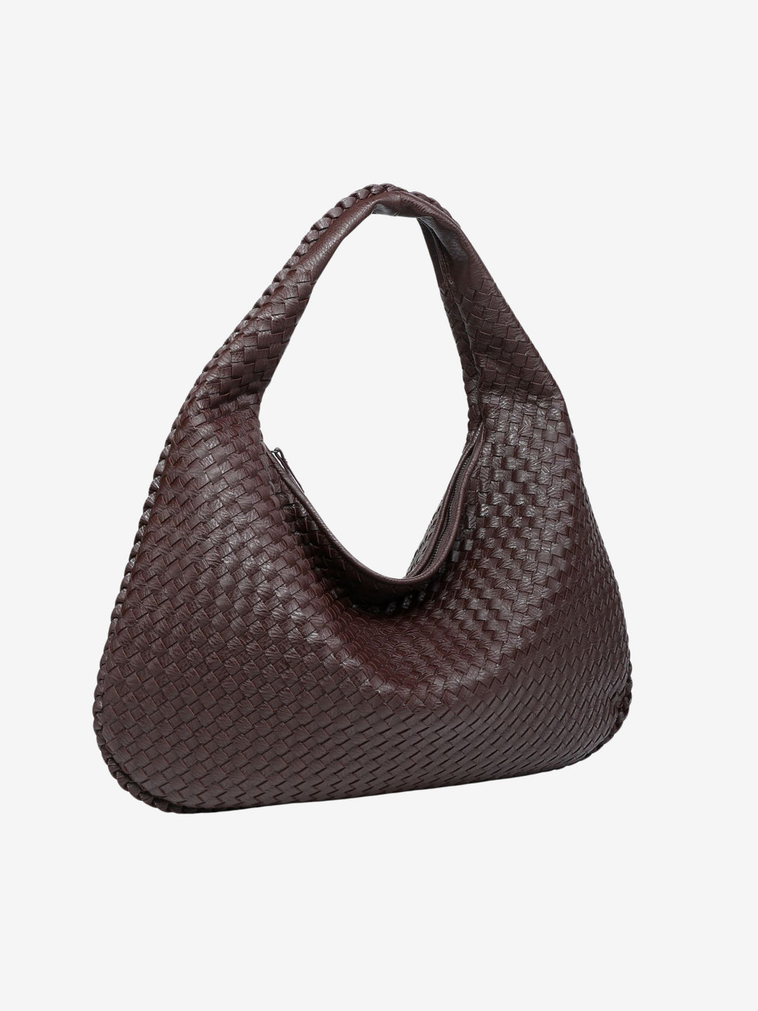 Eva | Chic Woven Maroon Hobo Bag