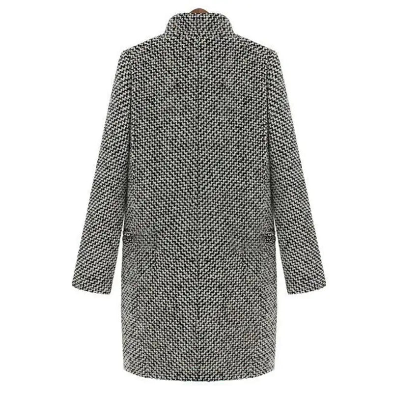 Francesca | Women's Houndstooth Long Coat