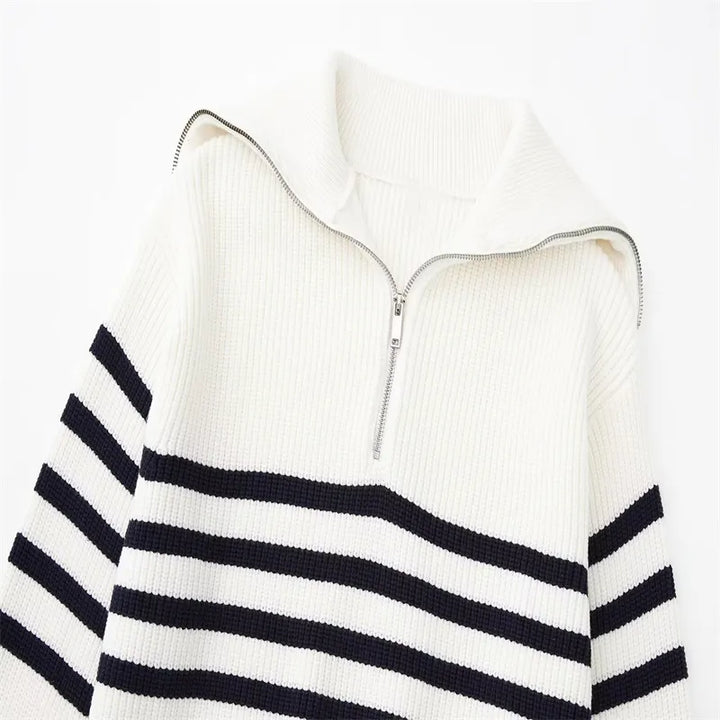 Ivan | Men's Striped Zip Up Sweater