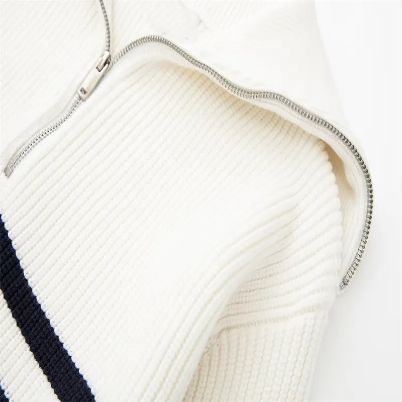 Ivan | Men's Striped Zip Up Sweater