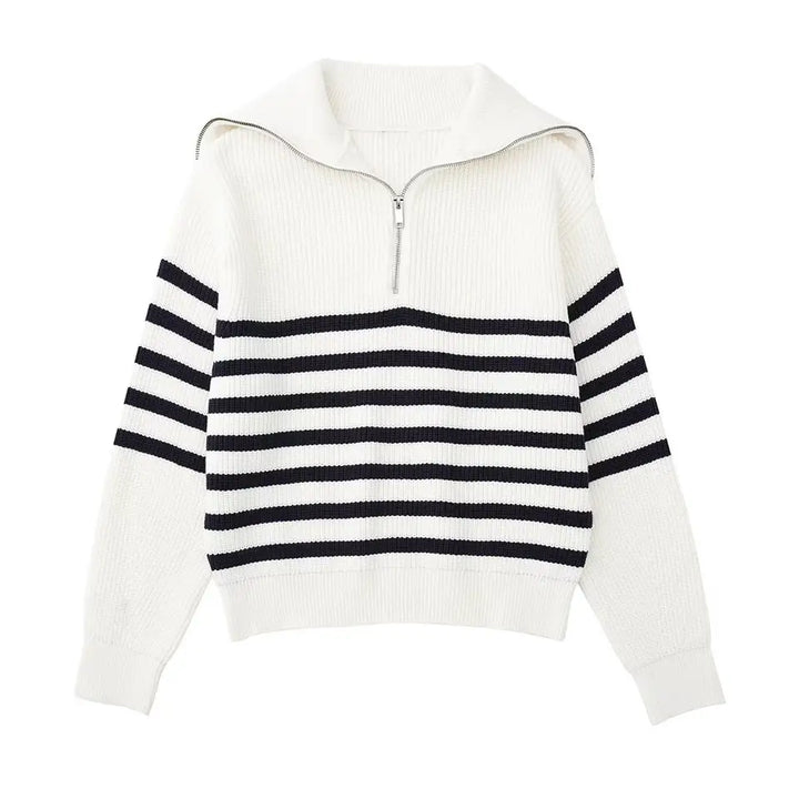 Ivan | Men's Striped Zip Up Sweater