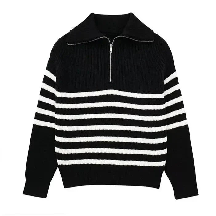 Ivan | Men's Striped Zip Up Sweater