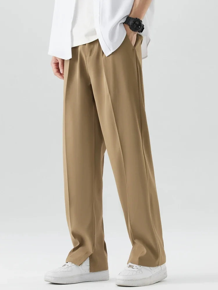 Landon | Men's Relaxed-Fit Split Hem Trousers