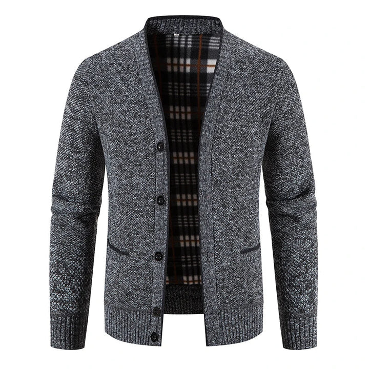 Leveste | Men's Knitted Cardigan with Button Closure | Classic