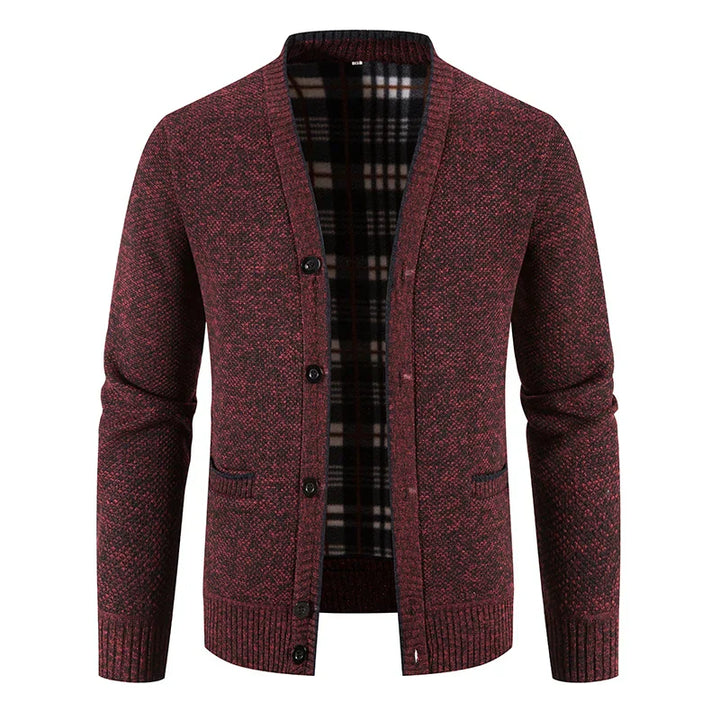 Leveste | Men's Knitted Cardigan with Button Closure | Classic