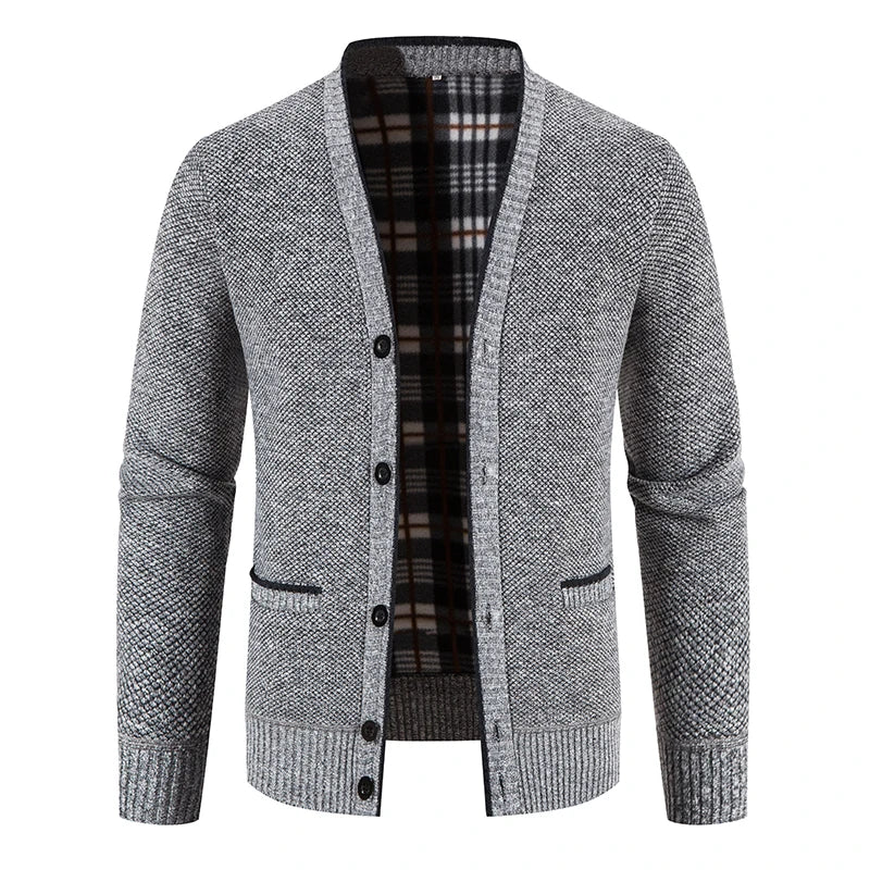 Leveste | Men's Knitted Cardigan with Button Closure | Classic