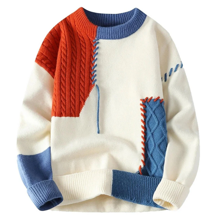 Elyse | Women's Patchwork Knit Sweater