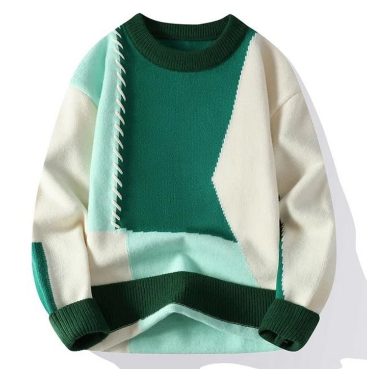 Elyse | Women's Patchwork Knit Sweater