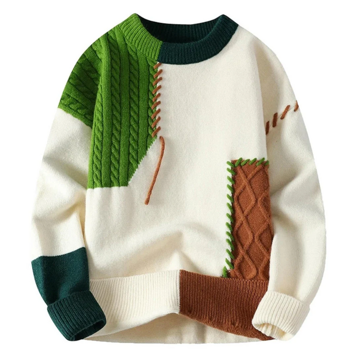 Elyse | Women's Patchwork Knit Sweater