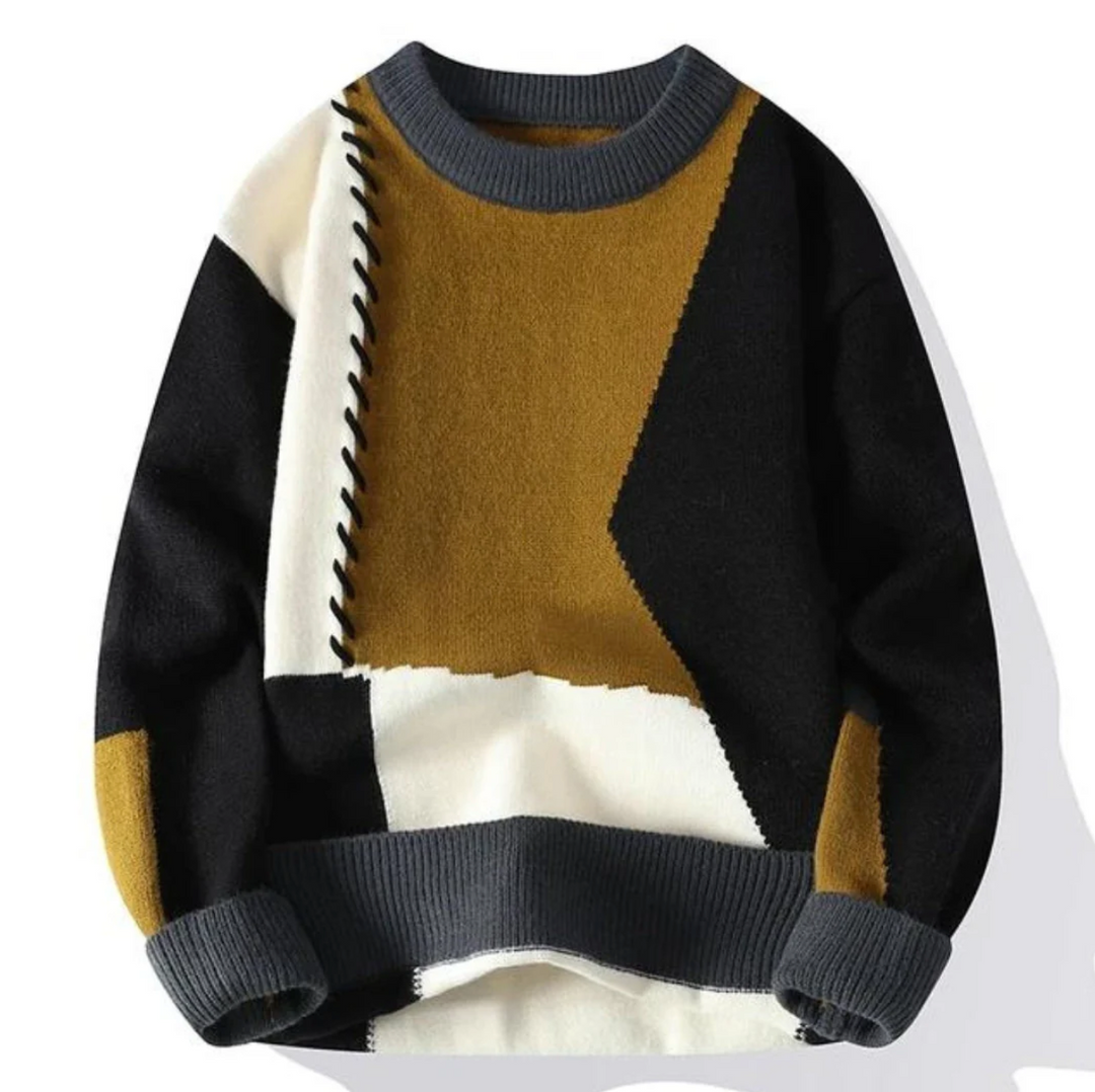 Elyse | Women's Patchwork Knit Sweater