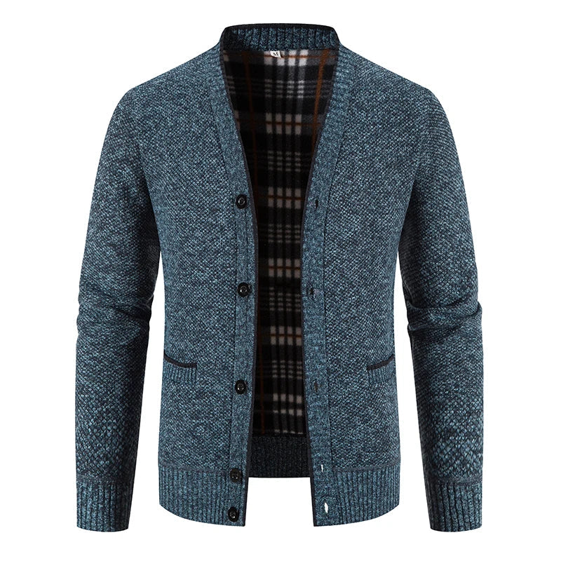 Leveste | Men's Knitted Cardigan with Button Closure | Classic