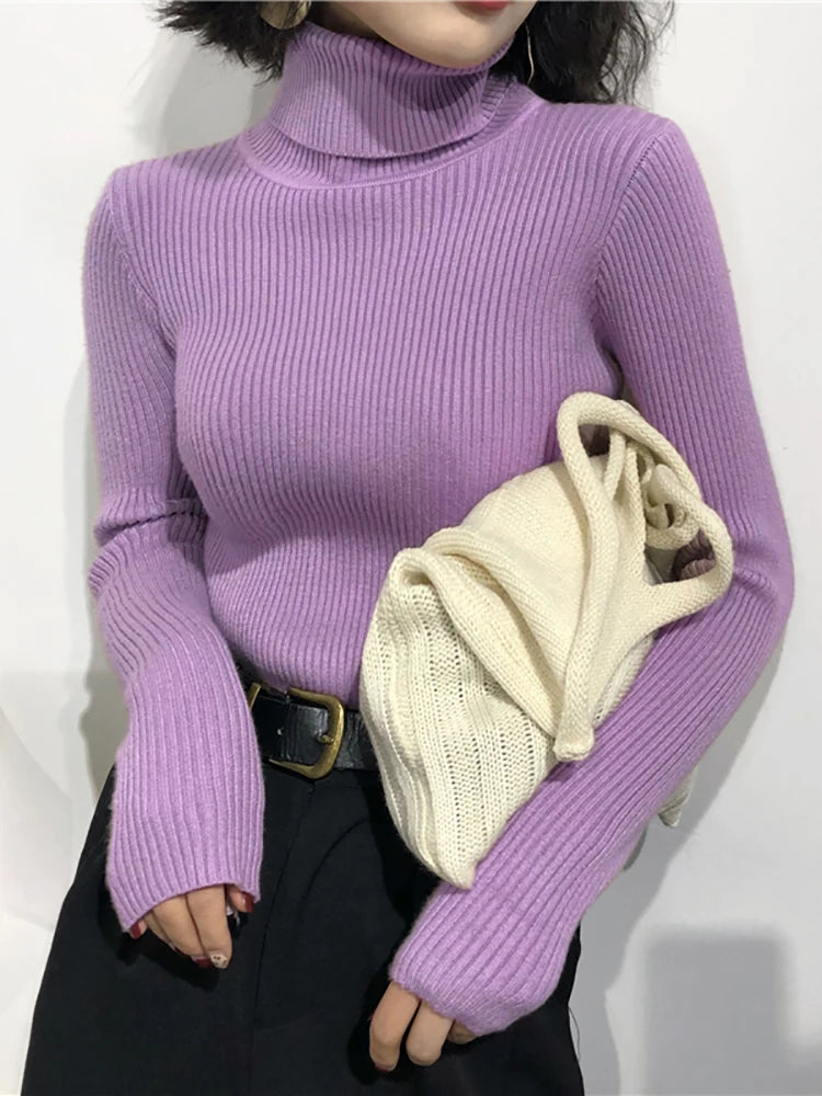 Lila | Women's Knitted Turtleneck Sweater