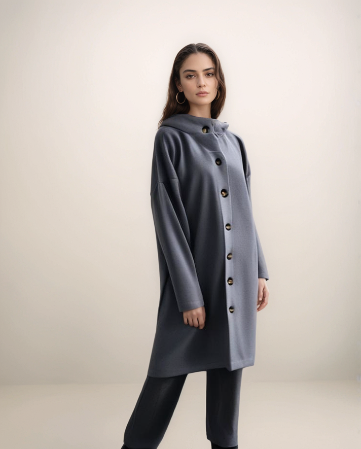 Christine | Women's Elegant Button-Up Coat