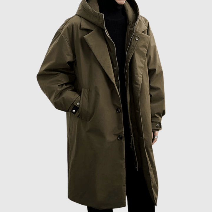 Tristan | Men's Oversized Hooded Trench Coat