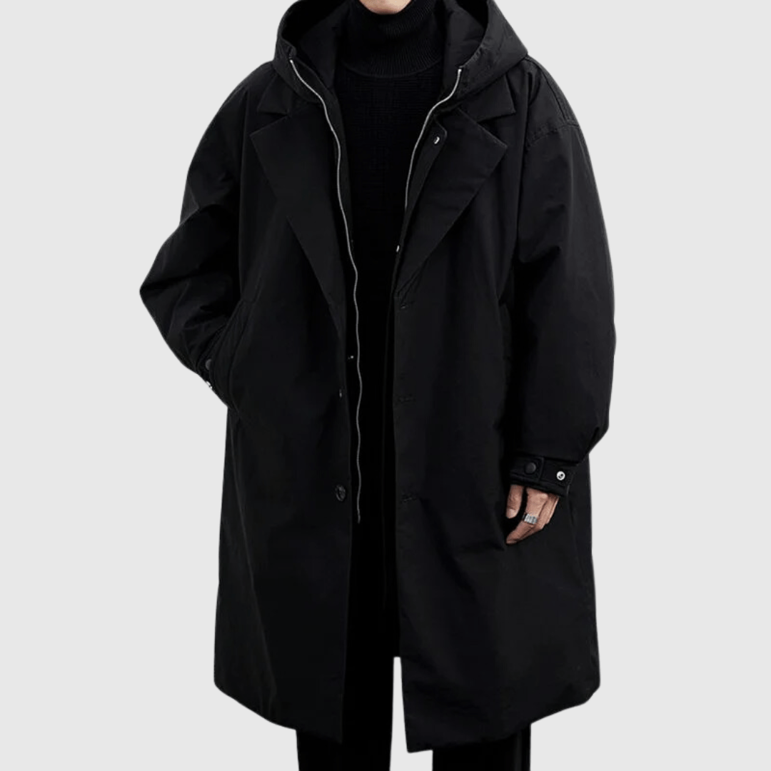 Tristan | Men's Oversized Hooded Trench Coat