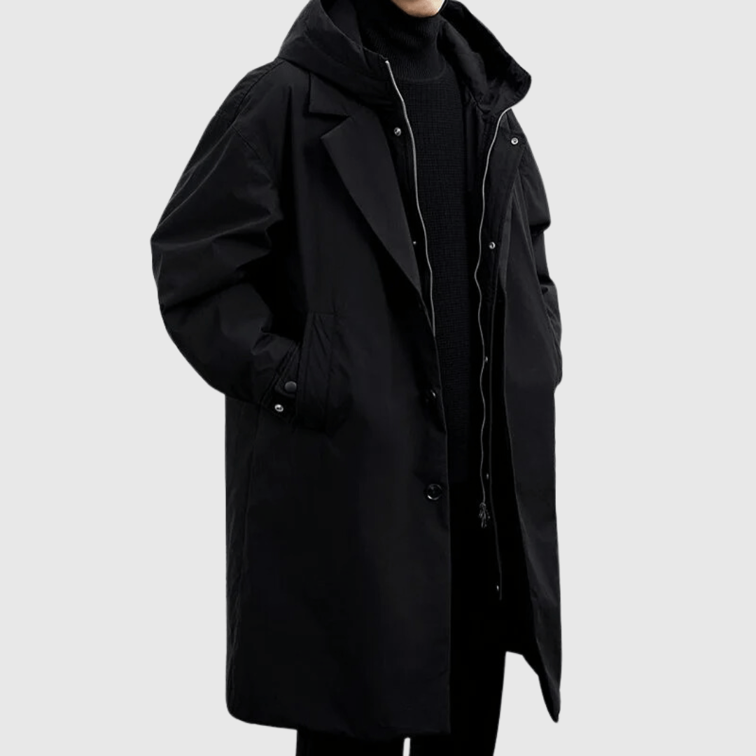 Tristan | Men's Oversized Hooded Trench Coat