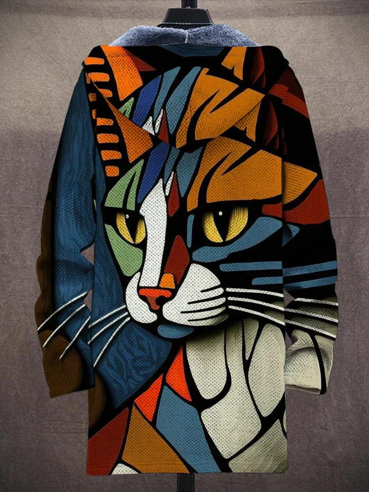 Viro | Abstract Feline Art Hoodie for Men