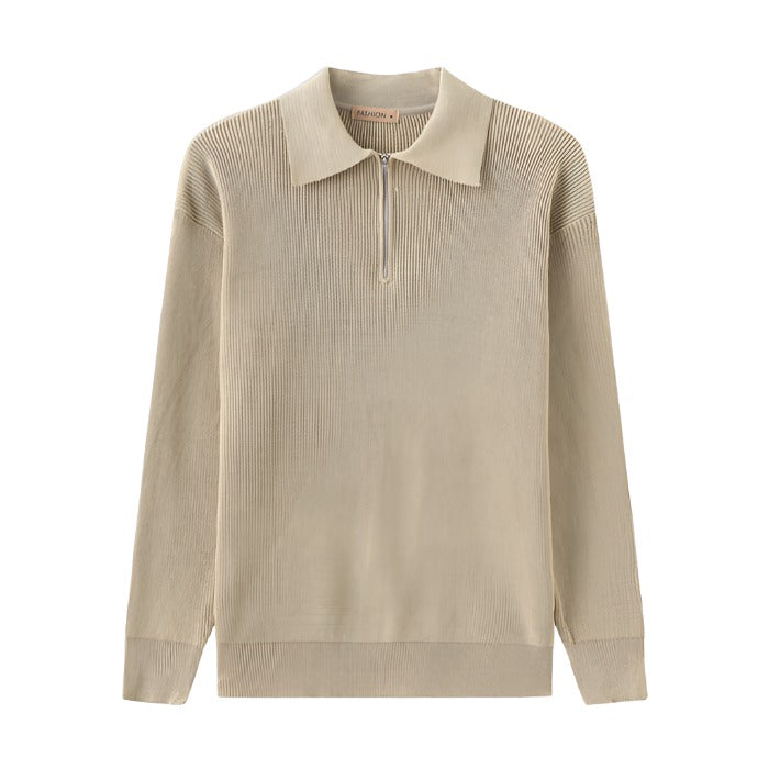 Cesare | Men's Half-Zip Collared Sweater